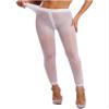 Alvivi Womens Sexy Zipper Crotch Sheer Pantyhose See-Through Tights High-Rise Leggings Nightwear White Large view 2