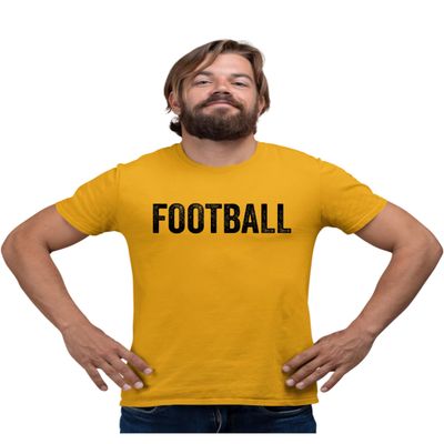 5X-Large Gold Mens Design That Says Football Funny Non Sports Fan Gift T-Shirt