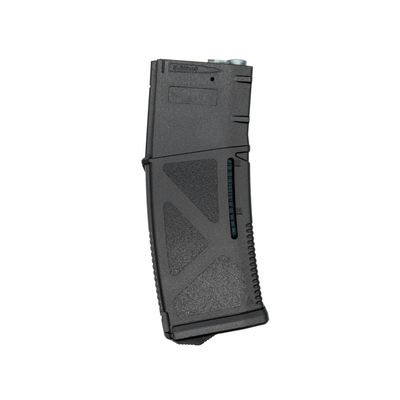 ARCTURUS TACTICAL Airsoft M4 M16 Series Polymer 30/130 Round Transparent Window High Speed Mid-Cap Airsoft Magazine, Black