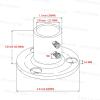 2 PCS 22mm/25mmStainless Steel 316 Boat Handrail Round Pipe Base 30/45/60/90 Marine Hardware Brackets Railing Fitting(90 Degree 22mm) view 2