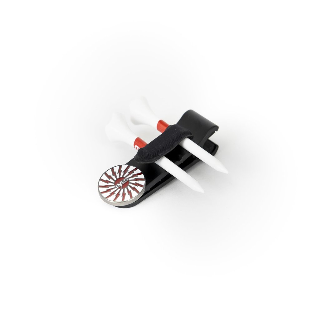 The Byrd Clyp - Golf Clip & Multitool | Organize Golf Tees & Ball Marker All in One Tool | Streamline Your Game with This Essential Golf Accessory - Patent Pending Byrd Clyp Holder (Black)