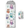 Axolotl Colorful Owl Sleeping Bags For Adults Kids Backpacking Lightweight Waterproof,Botanical Sleeping Bag Warm And Cool Weather,Kawaii Owl Camping Sleeping Bag For Traveling,Outdoors Camping Hiking view 1
