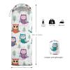 Axolotl Colorful Owl Sleeping Bags For Adults Kids Backpacking Lightweight Waterproof,Botanical Sleeping Bag Warm And Cool Weather,Kawaii Owl Camping Sleeping Bag For Traveling,Outdoors Camping Hiking view 3