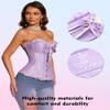 SZIVYSHI Lavender Frost Purple Corset Top for Women - Overbust Lace Up Waist Cincher Bustier Lingerie - Corsett - Size M view 3
