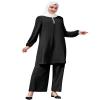Abayas for Women Muslim 2 Pieces Sets Long Sleeve Sequins Top Shirt and Loose Wide Leg Pants Abaya Dubai Islamic Caftan Clothes Turkey kaftans Prayer Dress Robe Ramadan Clothing Black 2 XL view 1