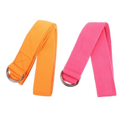 2pcs Yoga Stretching Belt Pilates Bands Yoga Assisted Puller Pull Belt Yoga Stretch Strap Pilates Stretch Strap Yoga Supplies Fitness Pull Rope To Stretch Polyester Cotton