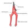 Fishing Pliers Fishing Tongs Multifunctional Fishing Pliers Lua Pliers Hook Wire Cutter Fishing Equipment Split Ring Pliers Hook Remover Pliers Open Freely (Color : Black) view 3