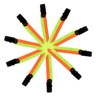 Sosoport 12pcs Fluorescent Reflector Clips for Trail Marking High Visibility Hiking Accessories for Safety Outdoor Environments