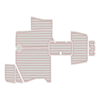 ATDEK 2023 Starcraft SVX 210 Cockpit 1/4 6mm eva Faux Teak Deck Surfing Boat Fishing Boat Motorcycle Hurts crapet Non-Slip mat Marine Floor (Grey Over Red)
