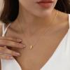MARYLAX Bubble Gold Letter Necklace, 14k Gold Plated Balloon Initial Necklace for Women, Dainty Gold Necklace Personalized Bubble Pendant Name Necklace, Fashion Accessories Trendy Jewelry view 3