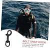 LIOOBO 2pcs Stainless Steel Swivel Hook Heavy Duty Snap Hook for Diving Gear Single Swivel Eye Bolt view 4