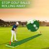 Sagsewful Golf Putting Game Set with Front Border for Indoor & Outdoor,Golf Putting Green Mat Include 4 Balls,1 Portable Bag,2 Flags&Cups,Practice Training Aid for Backyard,Party,Office view 3