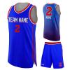 DIYUME Men's Build Your Own Unique Basketball Uniforms Team Jersey Athletic Shorts (Blue-R) view 1