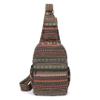 Coton Pose Women sling bag Elephant canvas large boho backpacks bohemian Crossbody Bag (green grey) view 1