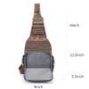 Coton Pose Women sling bag Elephant canvas large boho backpacks bohemian Crossbody Bag (green grey) view 2