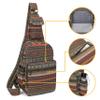 Coton Pose Women sling bag Elephant canvas large boho backpacks bohemian Crossbody Bag (green grey) view 3