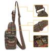 Coton Pose Women sling bag Elephant canvas large boho backpacks bohemian Crossbody Bag (green grey) view 4