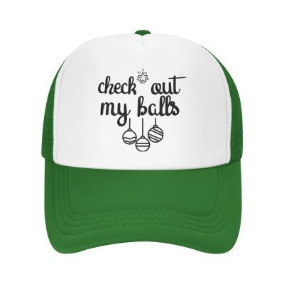 Check Out My Ball Trucker Hat Adjustable Baseball Cap for Unisex Snaps Hats Green