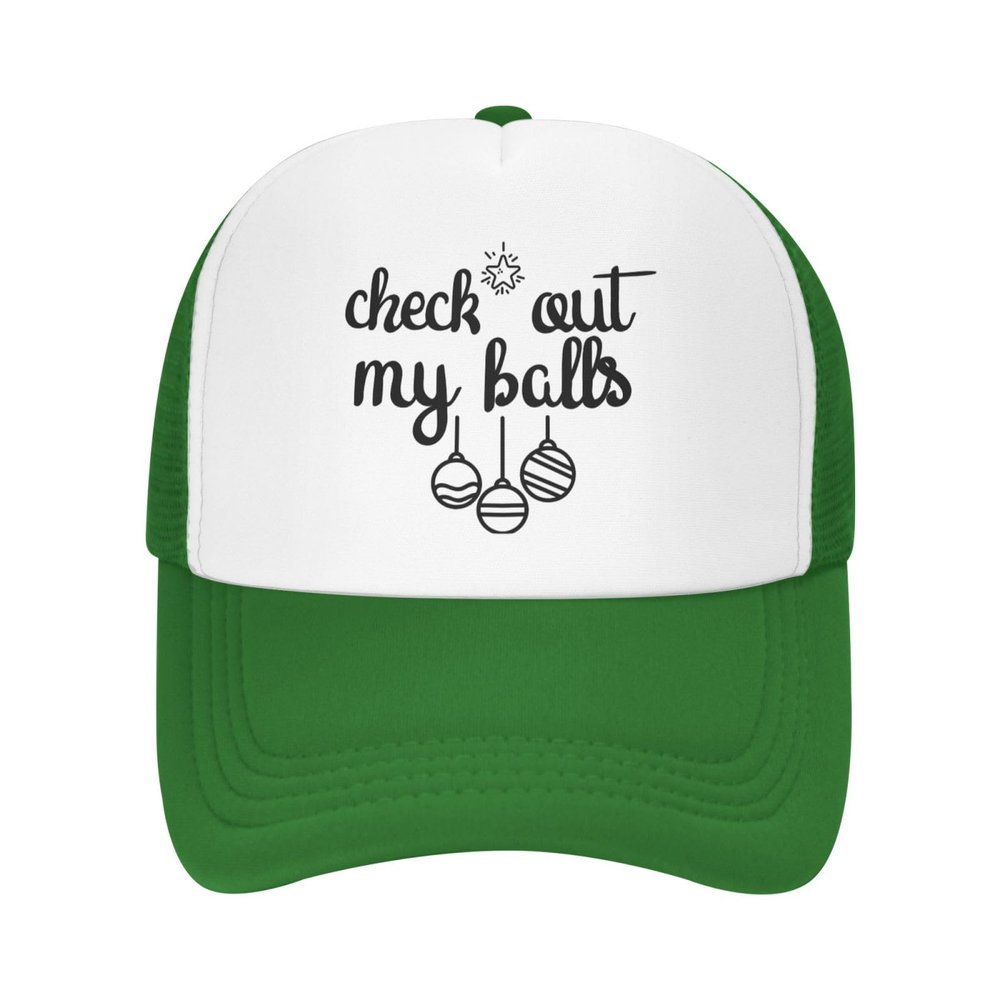 Check Out My Ball Trucker Hat Adjustable Baseball Cap for Unisex Snaps Hats Green