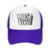 Best Teacher Ever Trucker Hat Adjustable Baseball Cap for Unisex Snaps Hats Purple view 1