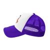 Animal Fox Head Trucker Hat Adjustable Baseball Cap for Unisex Snaps Hats Purple view 3