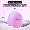 Endless EL1023 Comfortable Silicon Swimming Cap with Ergonomic Ear Pockets | Pink | Material: Silicon | Fully Elastic Waterproof Cap for Long and Short Hair with Thicker Edge | for Women & Men view 3