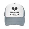 Designated Dinker Trucker Hat Adjustable Baseball Cap for Unisex Snaps Hats Gray view 1