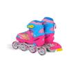 Endless EL1027 Inline Adjustable Skate | Color: Pink-Blue | Size: Medium (US1-US5) | for Kids 6 to 12 Years | Aluminium Chassis & 70mm PU Wheels | All Wheels Flash- ABEC 7 Bearings view 2