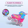 Endless EL1027 Inline Adjustable Skate | Color: Pink-Blue | Size: Medium (US1-US5) | for Kids 6 to 12 Years | Aluminium Chassis & 70mm PU Wheels | All Wheels Flash- ABEC 7 Bearings view 4
