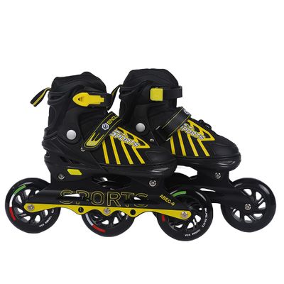 Endless EL1031 Inline Adjustable Skate | Color: Yellow | Size: Small-29EUR (US11C-US1) | for Kids 3 to 6 Years | Aluminium Chassis & 100mm PU 3 Wheels | with ABEC 9 Bearings | Indoor-Outdoor