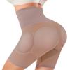 Irisnaya Women Shapewear Control Panties Body Shaper Butt Lifter Padded Hip Enhancer Seamless Underwear Hi- Waist Short Purple Brown view 1