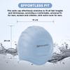 Endless EL1023 Comfortable Silicon Swimming Cap with Ergonomic Ear Pockets | Silver | Material: Silicon | Fully Elastic Waterproof Cap for Long and Short Hair with Thicker Edge | for Women & Men view 3