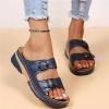 Sandals Women Comfortable Walking Women's Comfort Orthotic Walking Sandals Open Toe Arch Support Slides Wide Width Dressy Summer Orthopedic Flip Flops 2024 view 2
