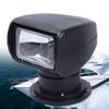 100W Marine Boat Spotlight Searchlight,360 Rotate Remote Control Marine Halogen Spotlight for Boat Truck Car,Waterproof SearchLights Bulb Flux 2500LM DC 12V (Black) view 1