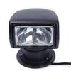 100W Marine Boat Spotlight Searchlight,360 Rotate Remote Control Marine Halogen Spotlight for Boat Truck Car,Waterproof SearchLights Bulb Flux 2500LM DC 12V (Black) view 4