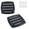 BALAVA Marine Boat Vent 3 inch,Louvered Flush Plastic Thru Vent,Nylon Louvered Vents,Black Boat Marine Hull Grill Cover Replacement Part for Boats RVs,Include Screws(2 Pack) view 1