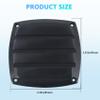 BALAVA Marine Boat Vent 3 inch,Louvered Flush Plastic Thru Vent,Nylon Louvered Vents,Black Boat Marine Hull Grill Cover Replacement Part for Boats RVs,Include Screws(2 Pack) view 2
