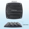 BALAVA Marine Boat Vent 3 inch,Louvered Flush Plastic Thru Vent,Nylon Louvered Vents,Black Boat Marine Hull Grill Cover Replacement Part for Boats RVs,Include Screws(2 Pack) view 3
