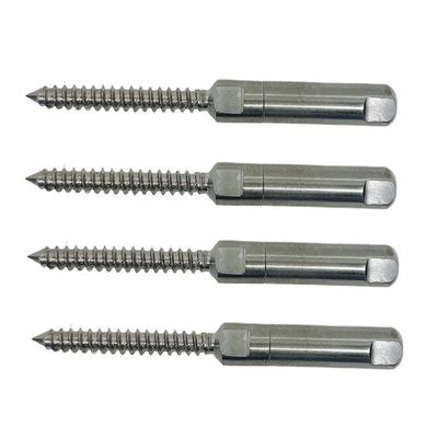 4Pc Marine Boat Stainless Steel 1/8" Push & Go Swageless Lag for 1/8" Cable Rail