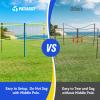 Patiassy 16FT 4 Square Volleyball Game Set with Adjustable Height, 4-Way Volleyball Badminton Net Outdoor for Backyard, Lawn and Beach with Portable Carry Bag view 4