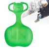 kowaku Snow Sled, Sledge Sand Sliding Sled, with Handle, Skiing Board, Toboggan, Luge Downhill Sled, for Kids, Adults, Boys, Girls, Green view 2