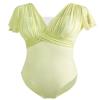 Daydance Dayance Women Leotards for Ballet, Flutter Sleeve Faux-2 Piece Dance Wear for Recitals view 1