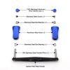 Mr. Z 102mm Power Fishing Reel Handle Grip Carbon Fiber Baitcasting Reel Rocker Crank Accessory. (Metal Blue, Left-Handed) view 2