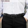 KEMISANT Men Belt 2Pack  Genuine Leather Belt for Men Dress Casual Golf Jeans 1 3/8" (Black/Deep Brown,38"-40" Waist Adjustable) view 4
