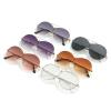 mincl Oversized Pilot Sunglasses Women Fashion Big Frame One Piece Sun Glasses Mask Goggle Trendy Metal Frame Oval Shades (gold gray) view 4