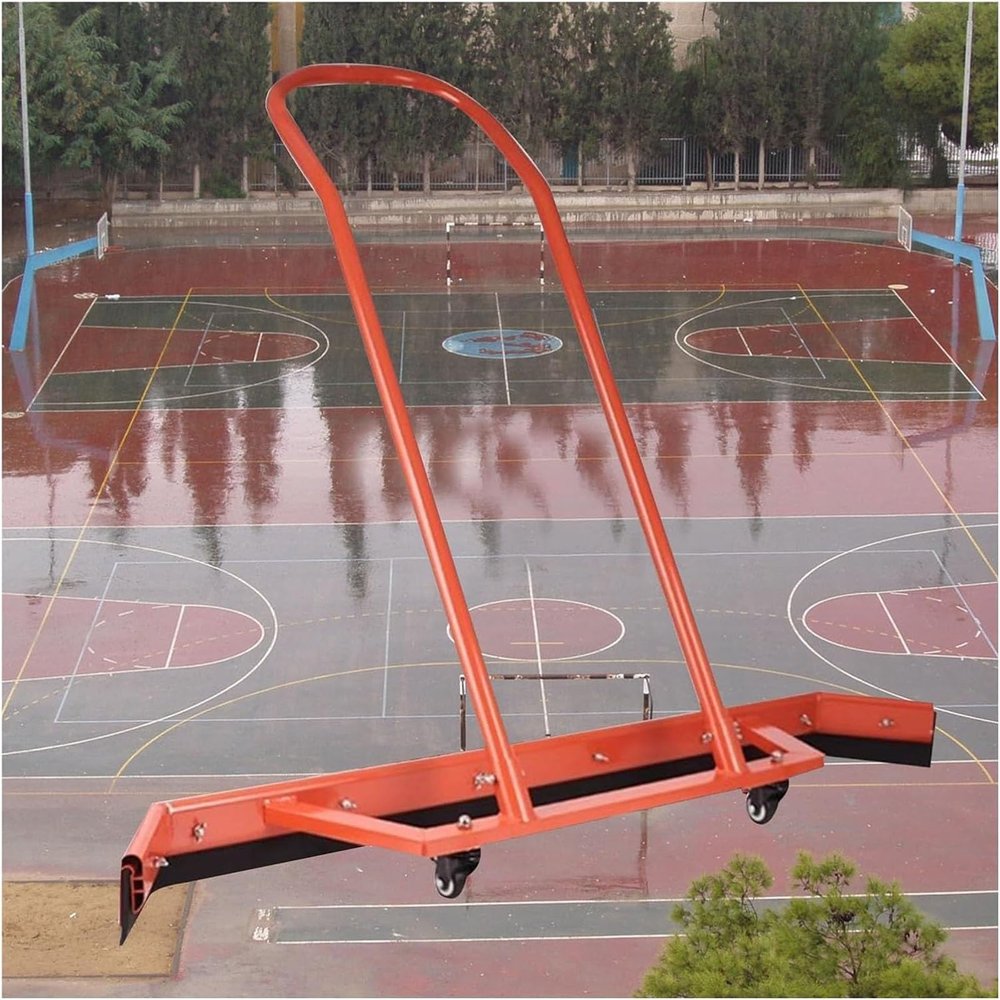 YLQFGUVWK Sports Tennis Court Squeegee, Mobile Squeegee with Wheels/Handle/Replaceable Strips, Indoor and Outdoor Playground Floor Wiper Equipment