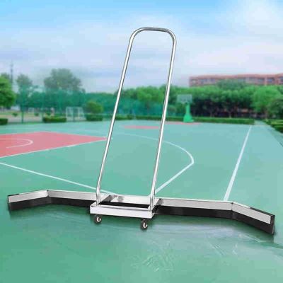 YLQFGUVWK Tennis Court Wipers, Sports Tennis Court Squeegees, Indoor and Outdoor Playground Floor Drain Wiper Equipment, with Wheels/Handles/Replaceable Strips