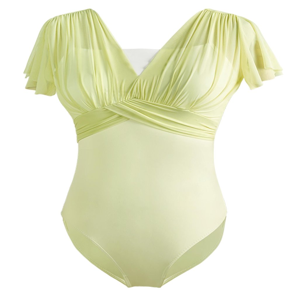 Daydance Dayance Ballet Leotards for Teens, Faux-2 Piece Women Dance Costume for Performance