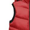 SWJGLITTR Men's Hooded Warm Vest Outdoor Sleeveless Stand Collar Jacket Thick Casual Padded Color Block Vest With Hood (Medium,Red) view 3