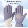 BKEKM Winter Gloves Thick Warm Cycling Gloves Touch Screen Cotton Mittens Gloves Windproof Ski Gloves Non-Slip Thermal Glove view 3